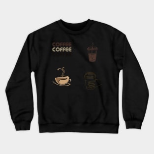 Coffee Variety Sticker Pack Crewneck Sweatshirt